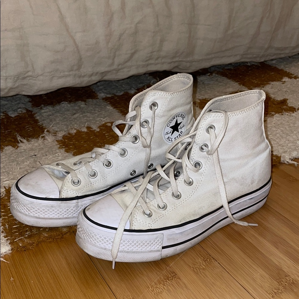 Converse Women's White High-Top Platform Sneakers